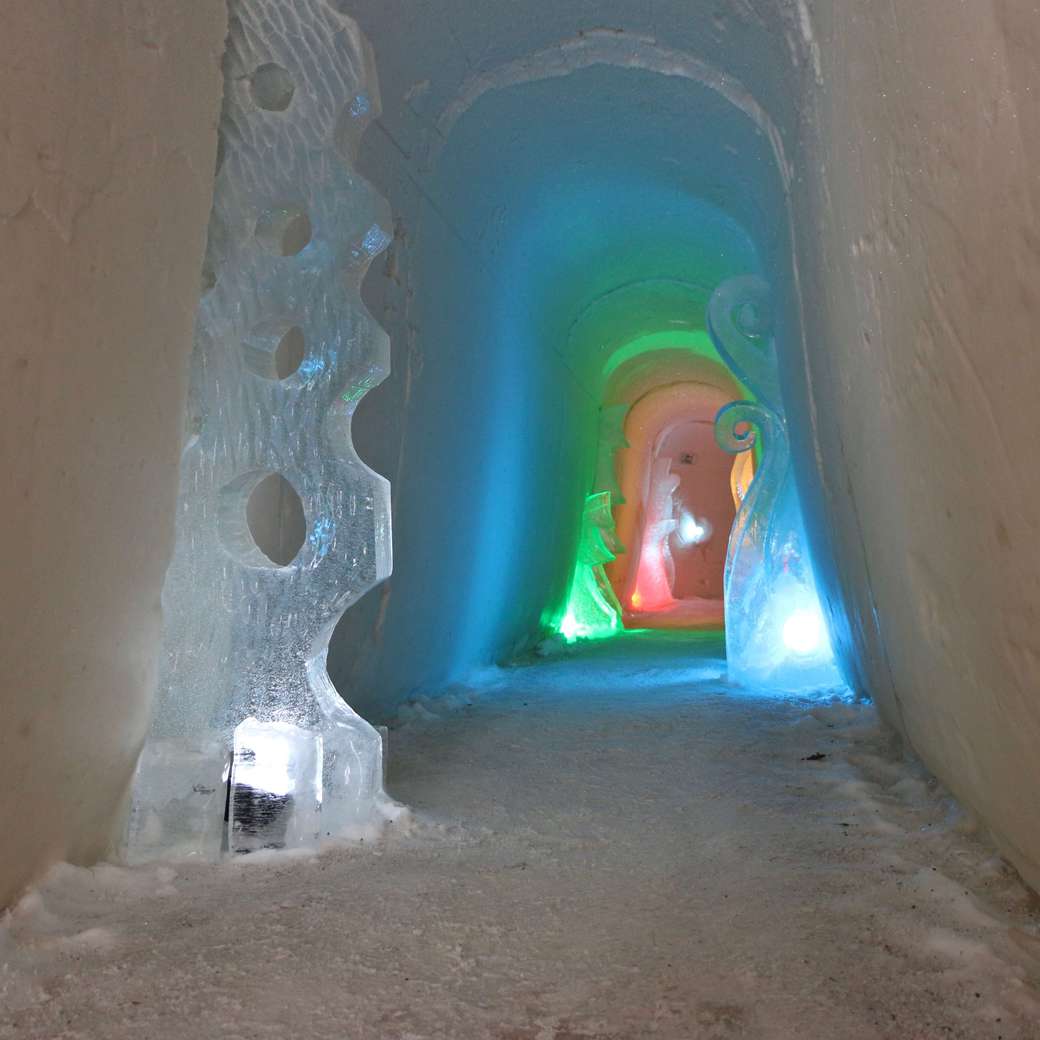 Hotel corridor Image of snow hotel
