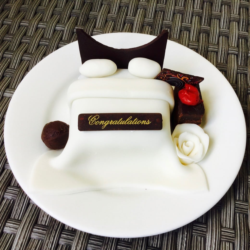 Mini wedding cake Image of a cake