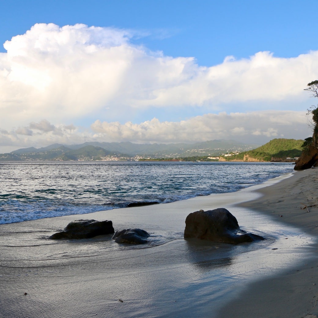 Bunny's wedding location Image of beach at Sandals Grenada