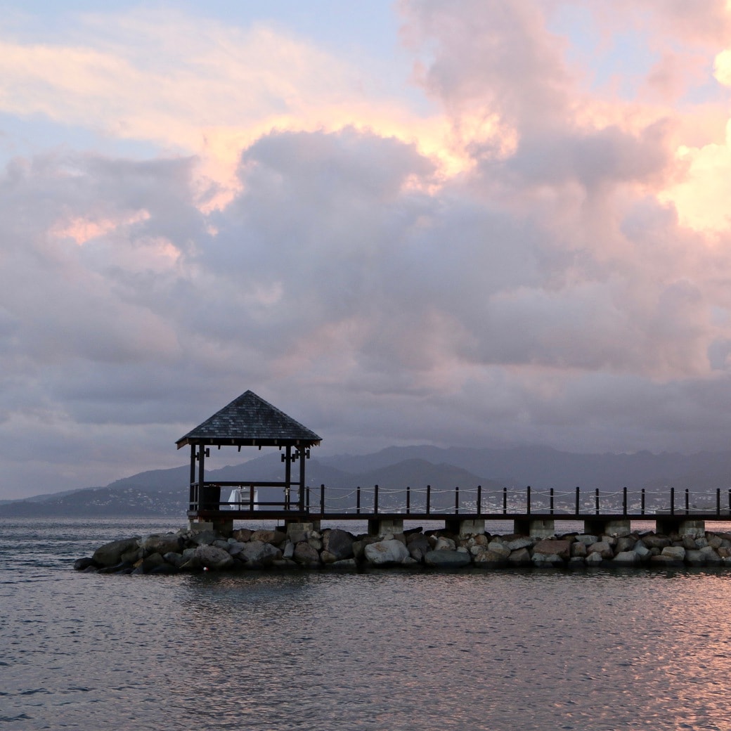 Pier at sunset Image of the peer