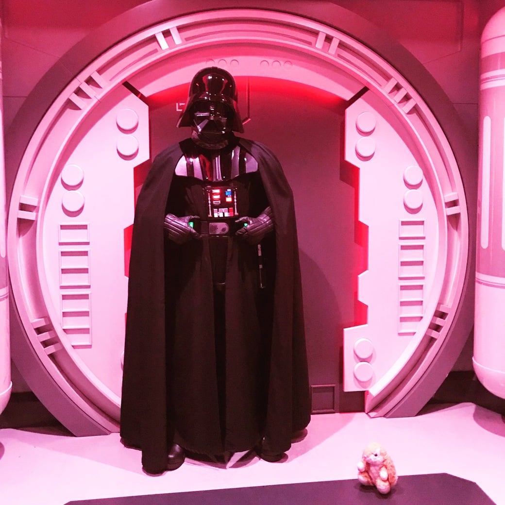 Bunny and the black thing Image of Bunny with Darth Vader