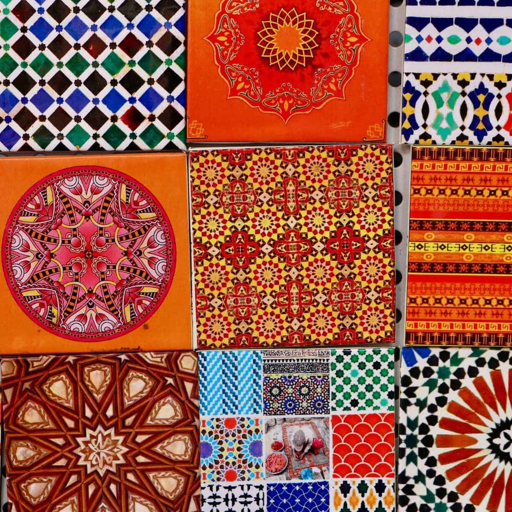 Moroccan colours Image of Moroccan tiles