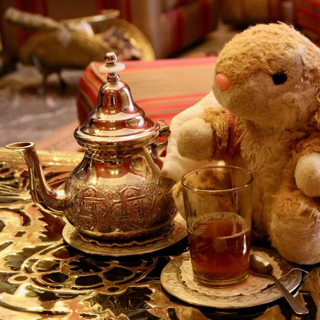 Sweet mint tea Image of Bunny with tea