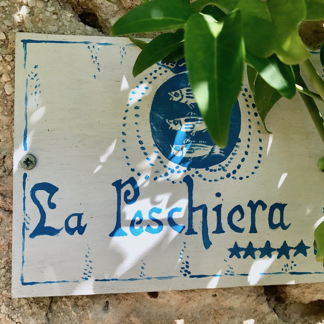 Hotel sign Image of La Peschiera sign