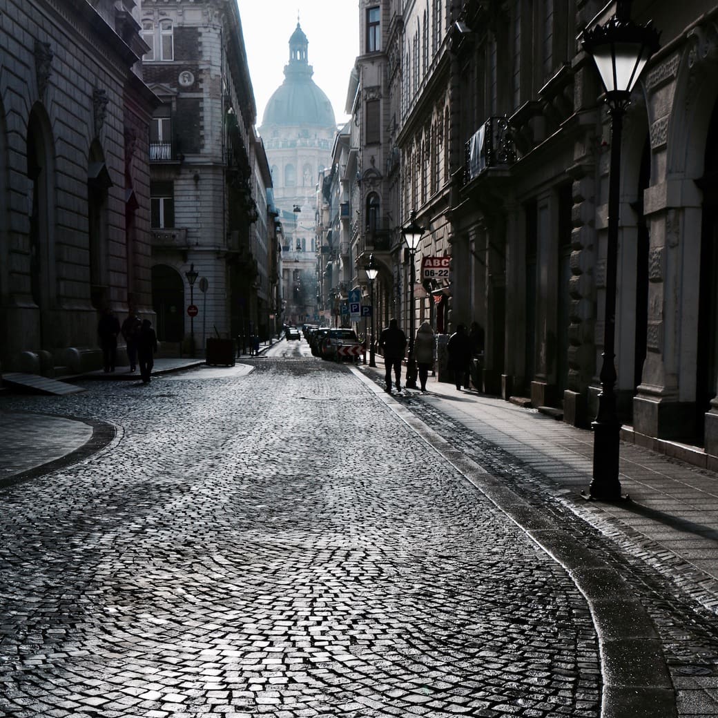 Budapest street view Image of Budapest street
