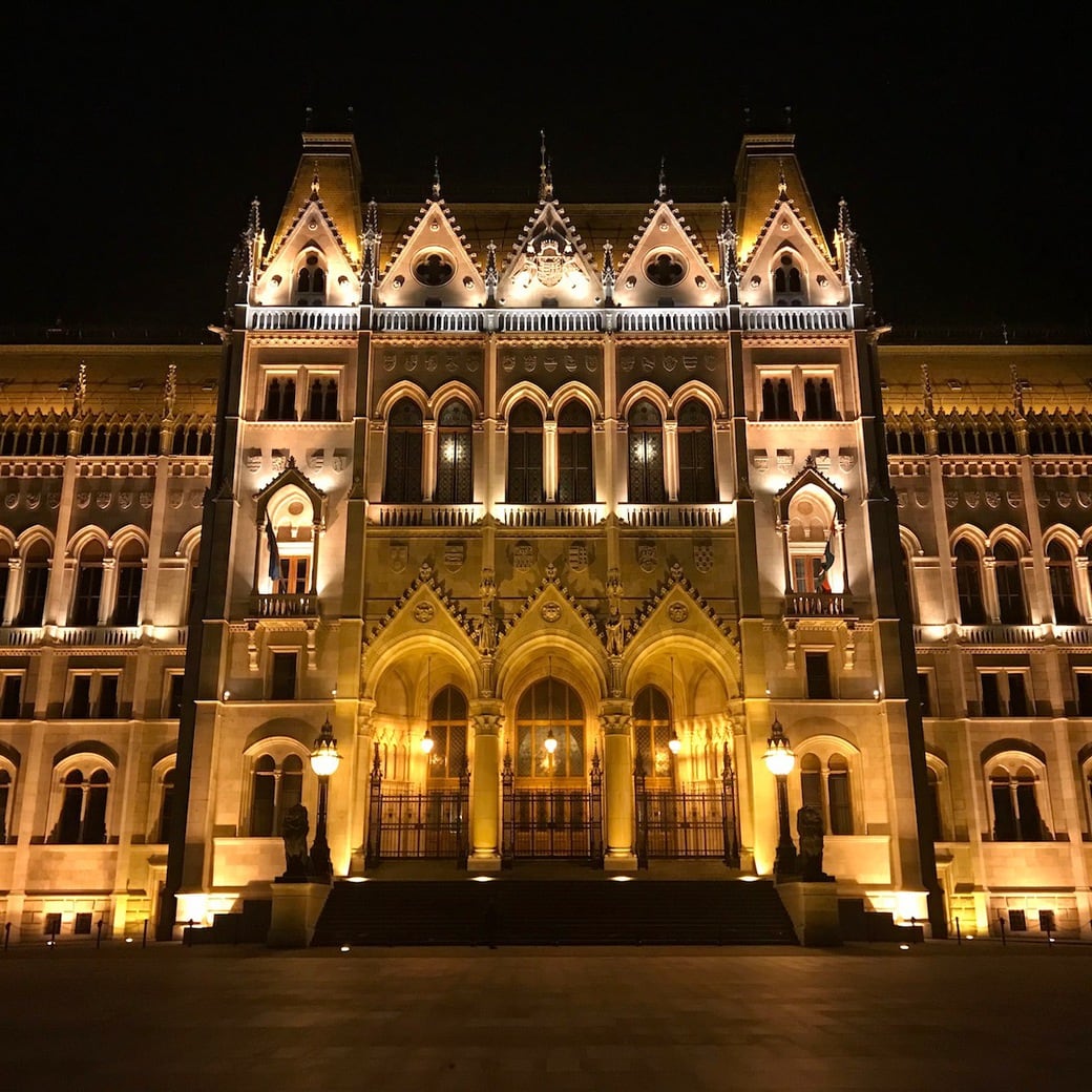 Parliament at night Image of Parliament building