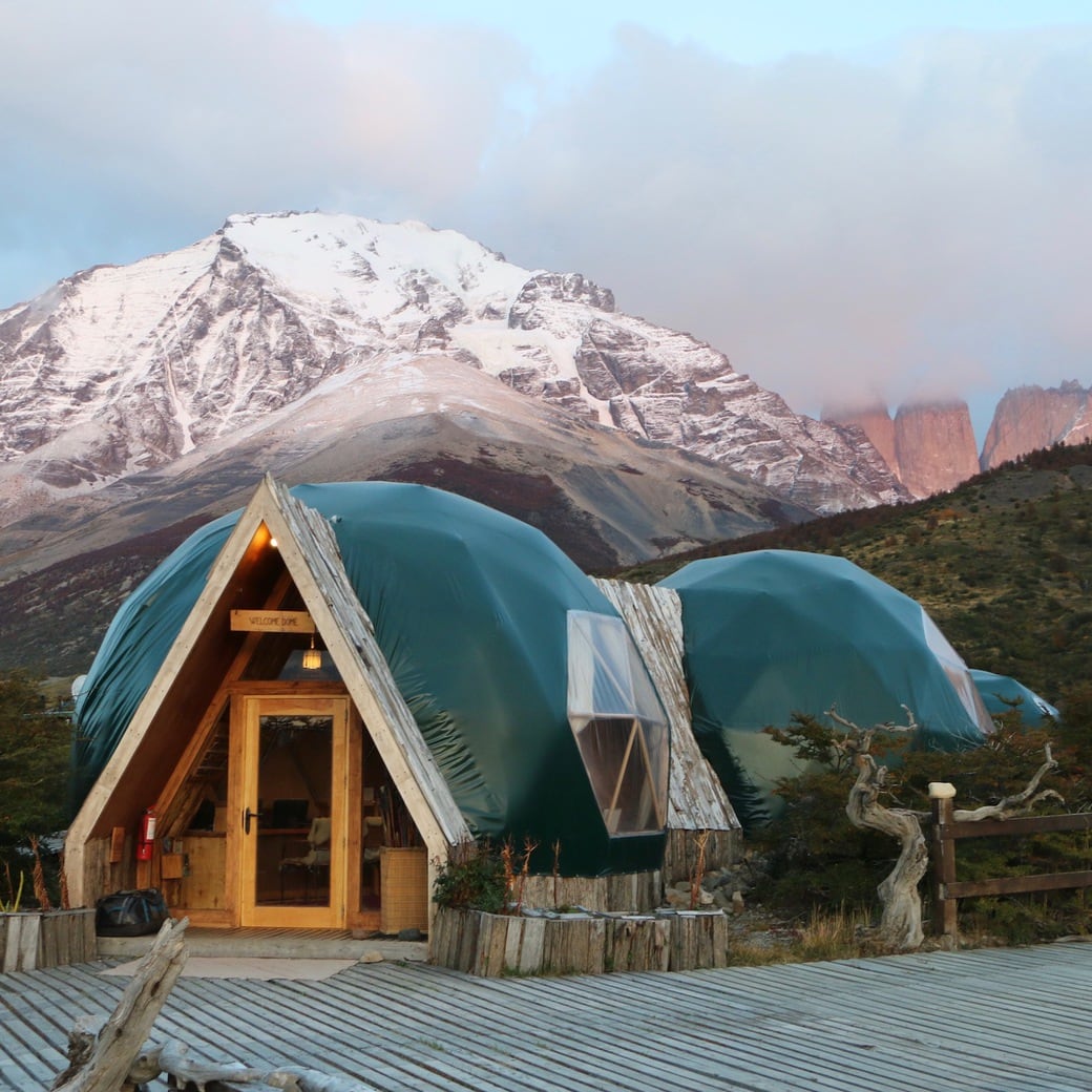 Ecocamp Patagonia main dome Image of Ecocamp Patagonia