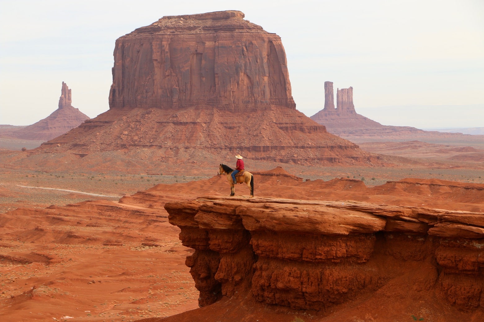 John Ford's Point A lonely rider in Monument Valley
