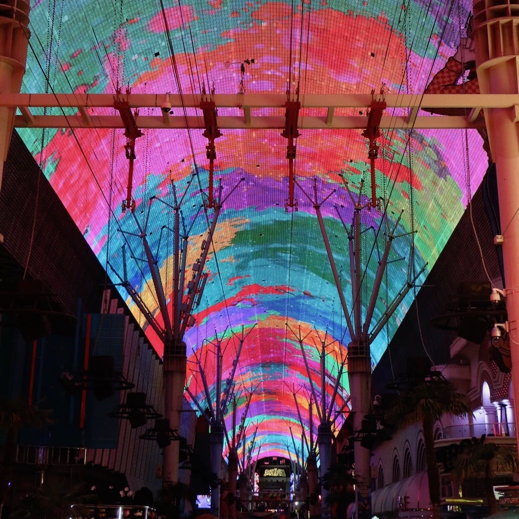 LED screens Fremont Street Experience