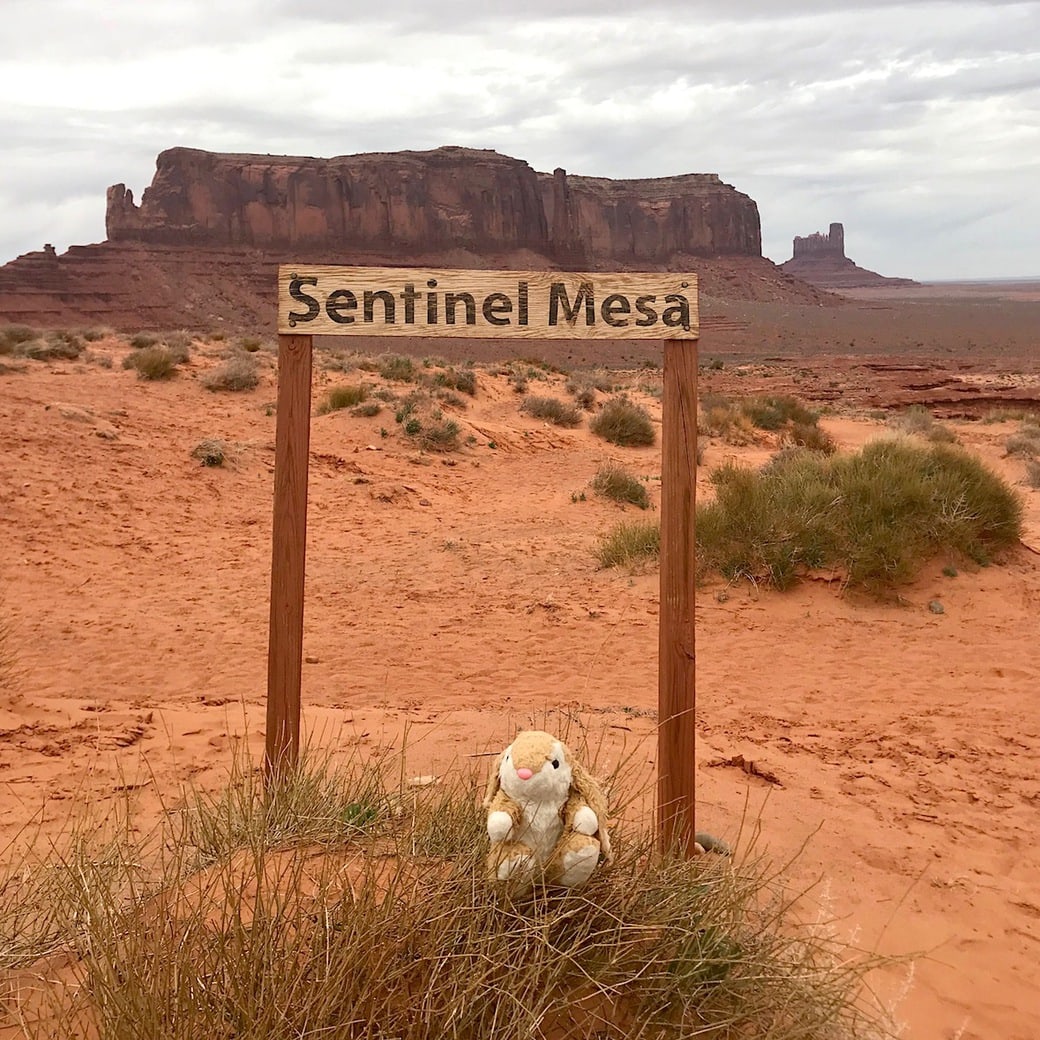 Start of trail Wildcat Trail in Monument Valley