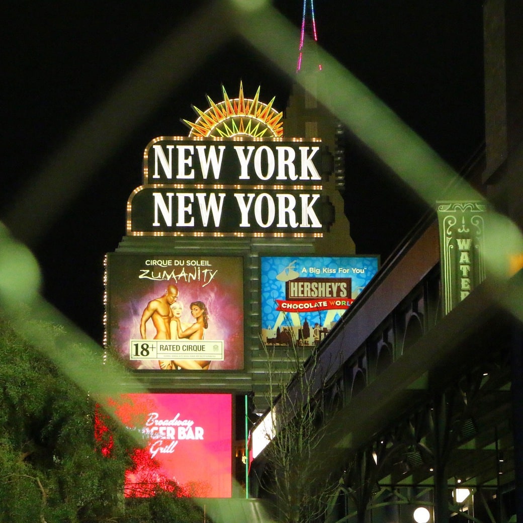 Vegas by night New York New York in Las Vegas