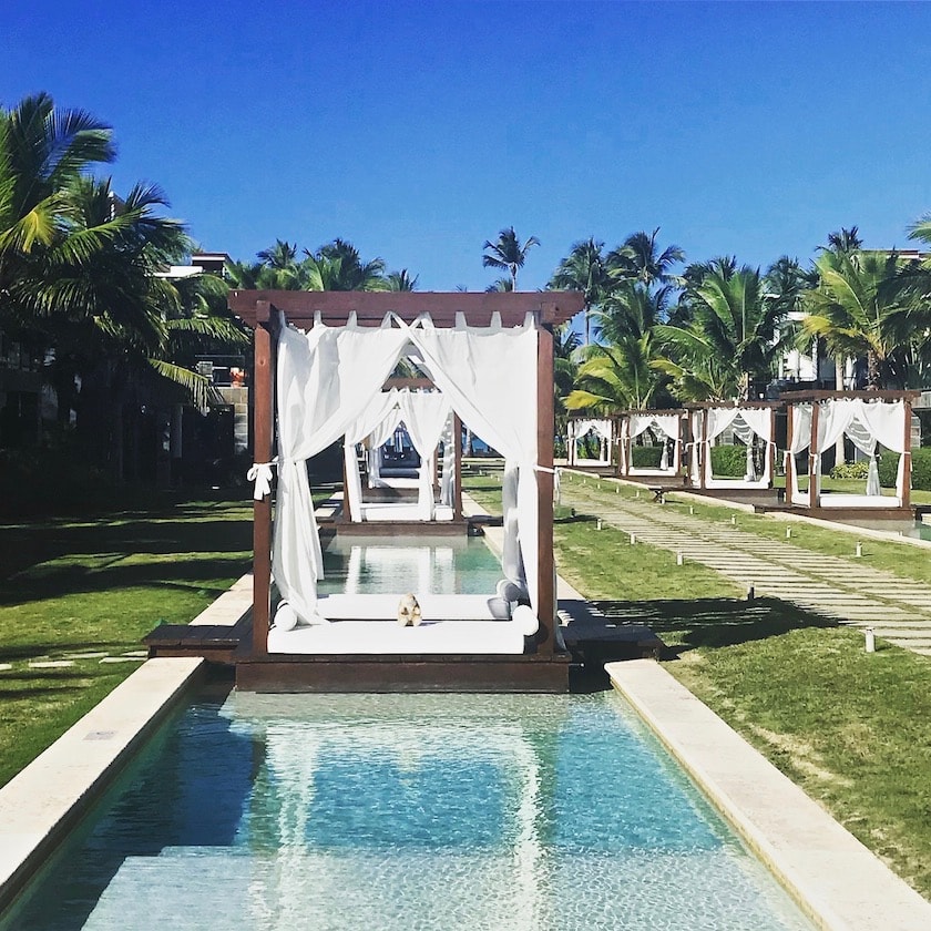 Sublime lounging Bunny at Sublime Samana pool