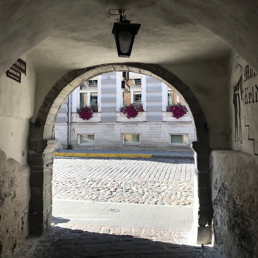 Old town scene Tallinn old town