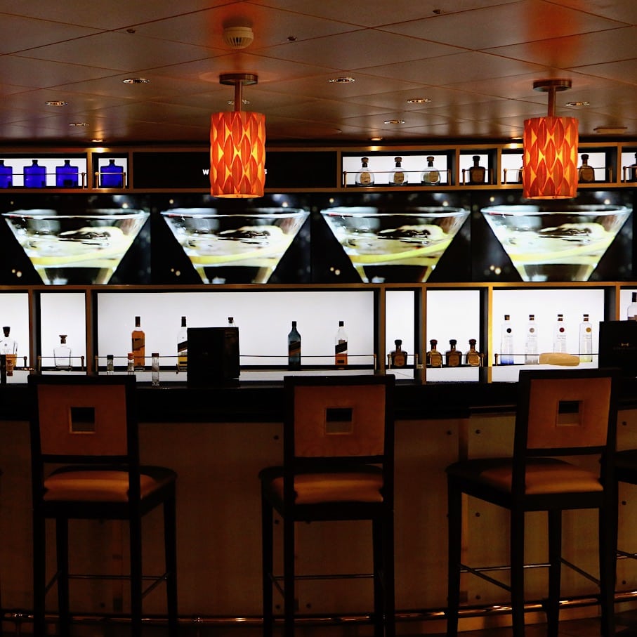 Celebrity bar One of the many bars onboard