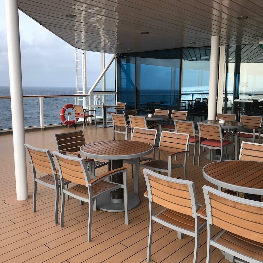 Empty deck No one eating outside today