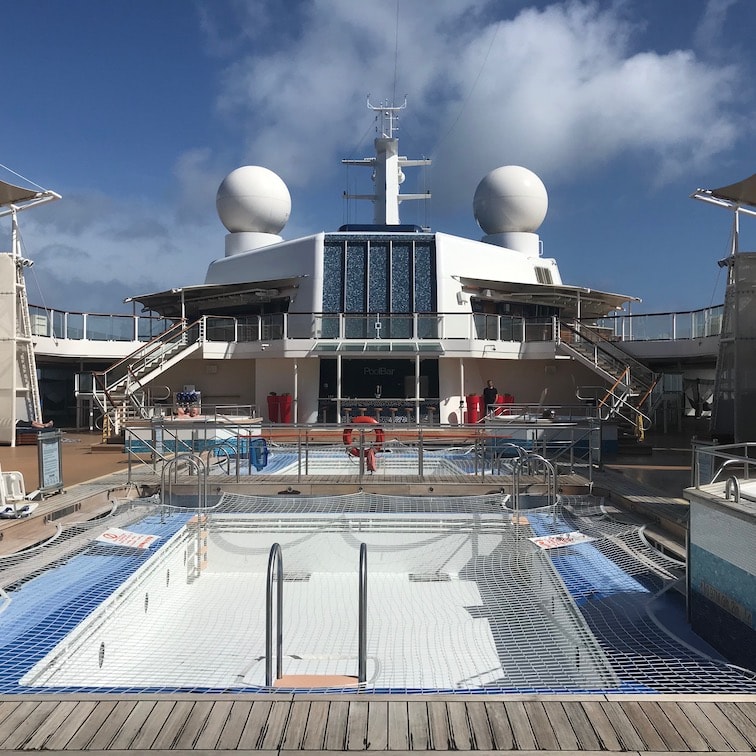 Empty pools Preparing for bad weather
