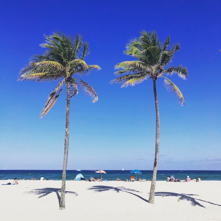 Fort Lauderdale beach Start of the cruise