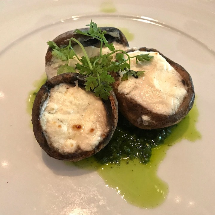 Mushroom appetizer Delicious food onboard