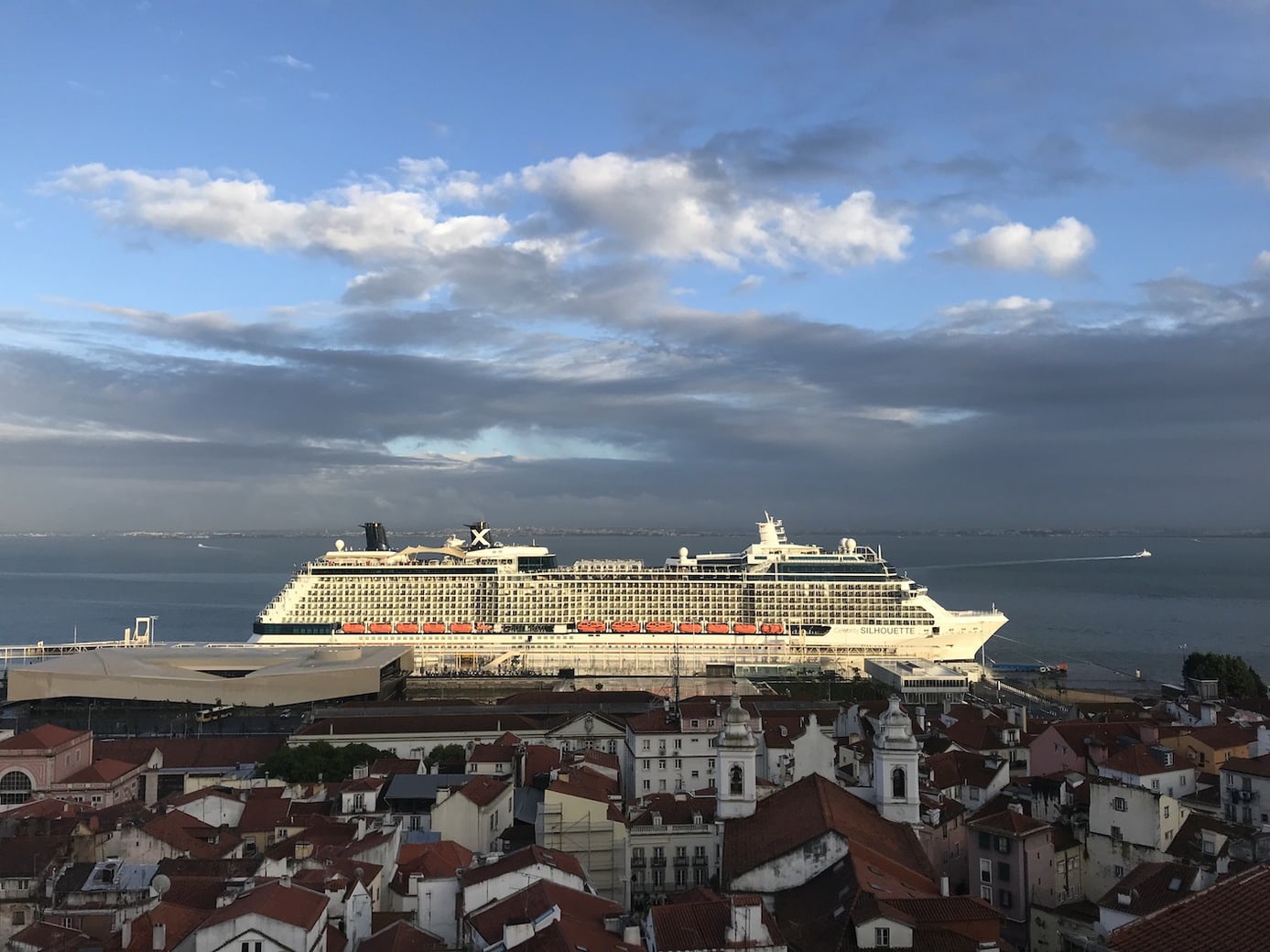 Silhouette in Lisbon Celebrity Silhouette docked in Lisbon, Portugal