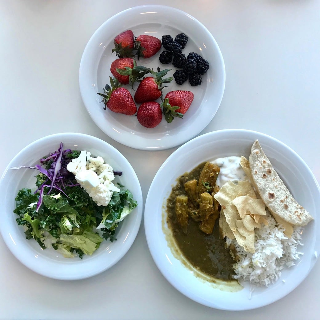 Veggie lunch Healthy lunch at the buffet