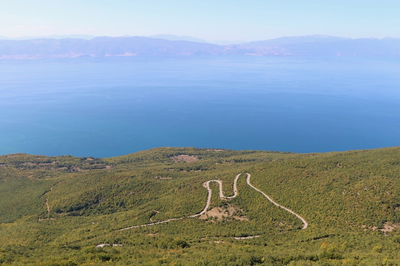 Road to Bitola Winding mountain road to Bitola