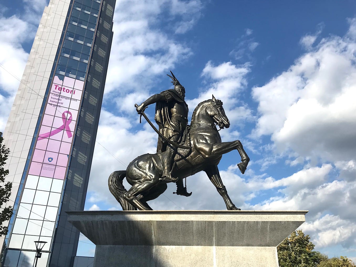 Skanderbeg statue Local hero at Skanderbeg Square
