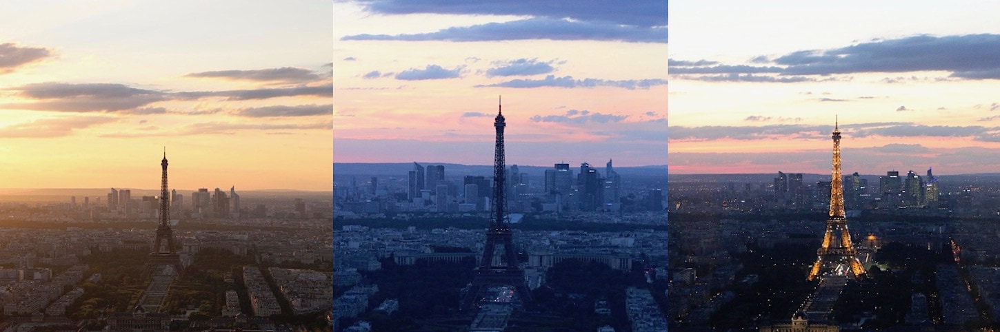 Sunset in Paris View from Montparnasse