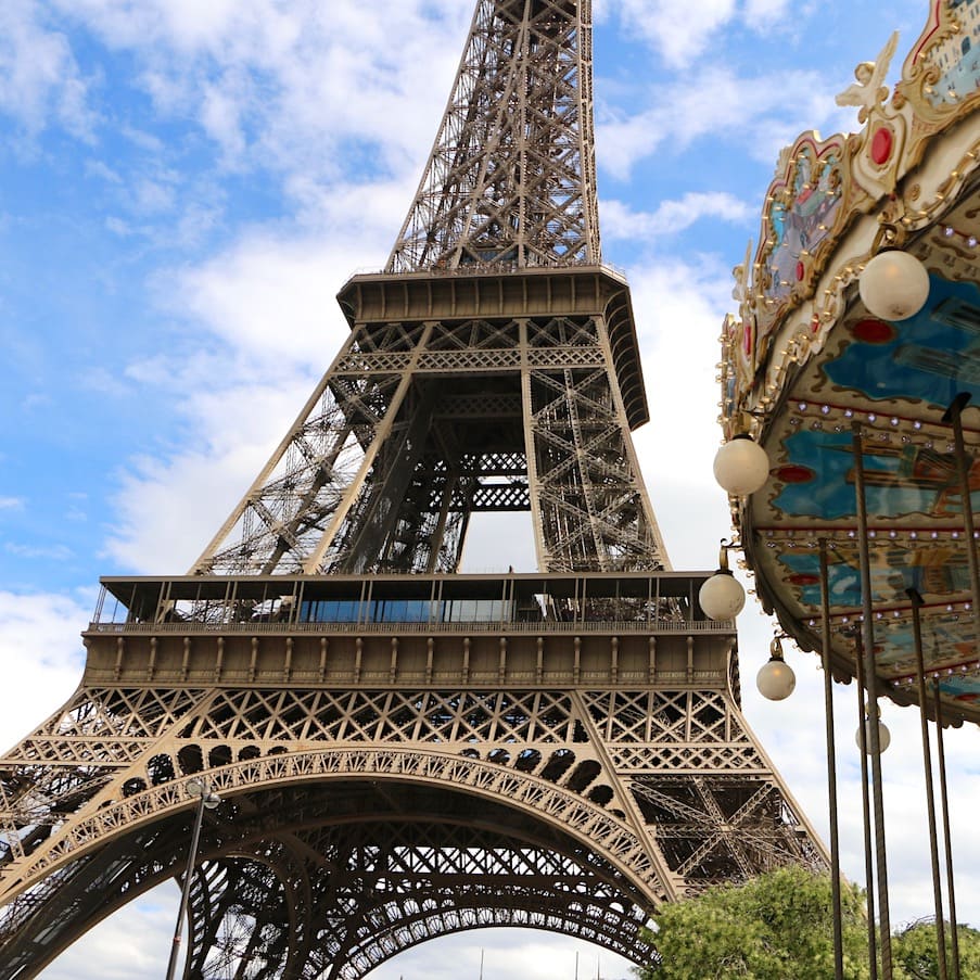 Eiffel Tower At the foot of the tower