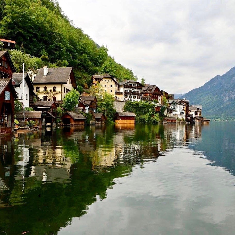 Rainy Hallstatt Hallstatt scenery