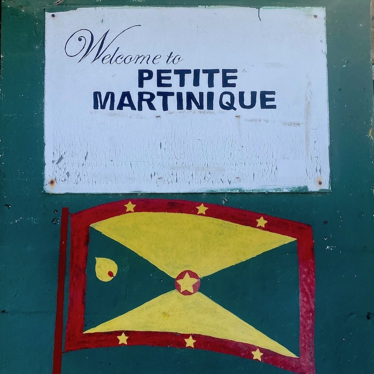 Welcome sign Welcome to Petite Martinique