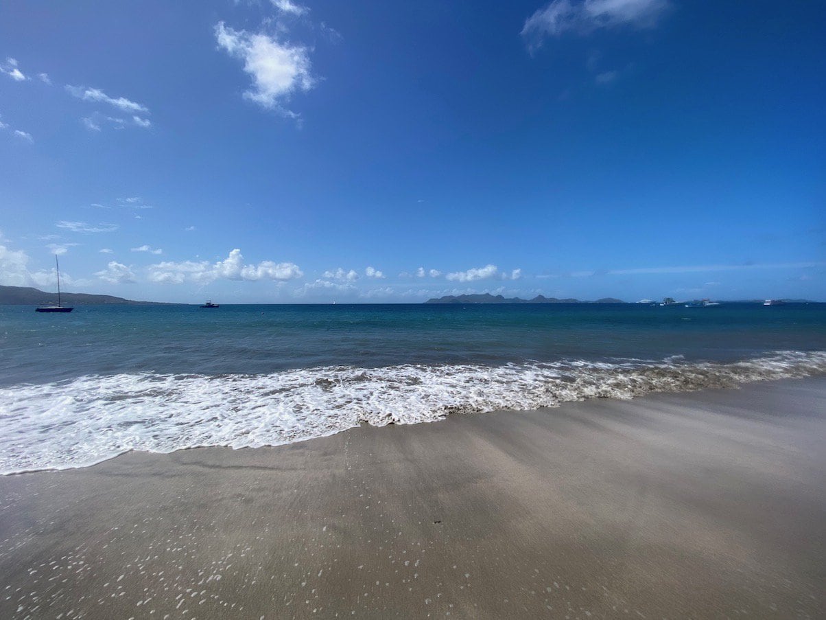 Local beach Black sand beach