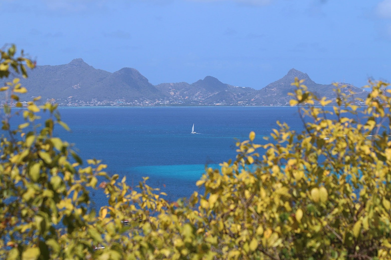 View of Union Island Half way there...