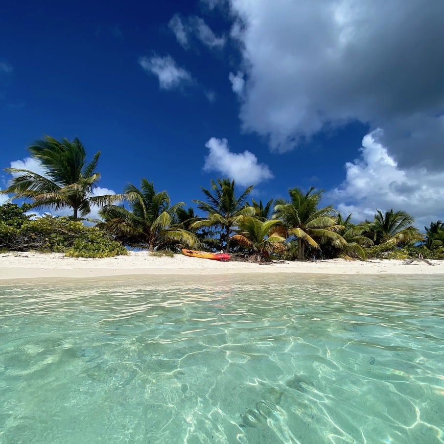Kayak at Sandy Island Sandy Island, Carriacou