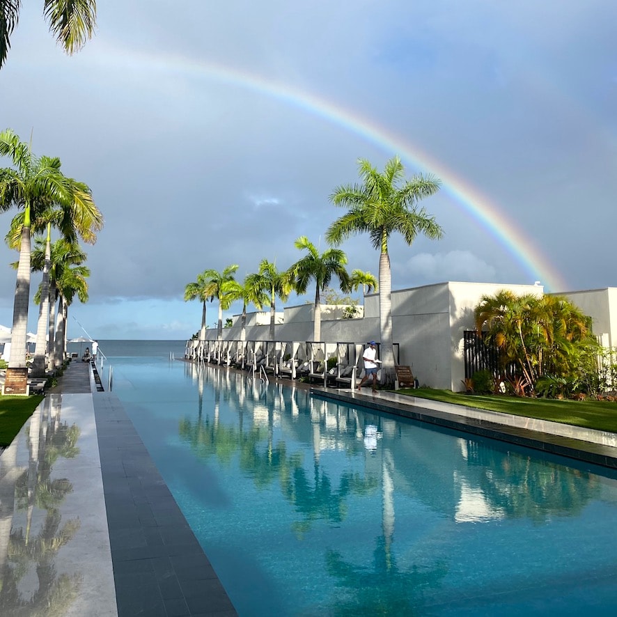 Rainbow by the pool Silversands pool