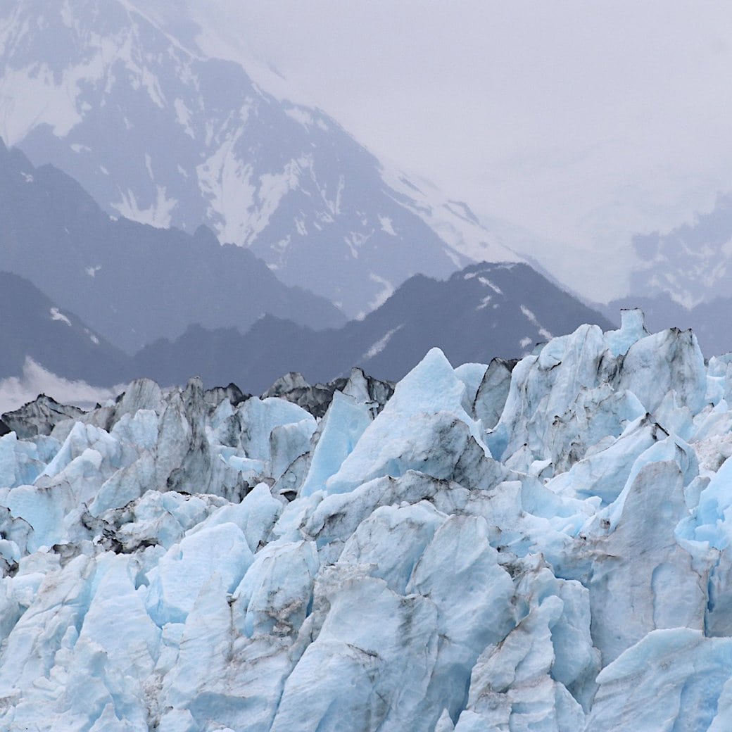 Blue ice Close-up of glacier