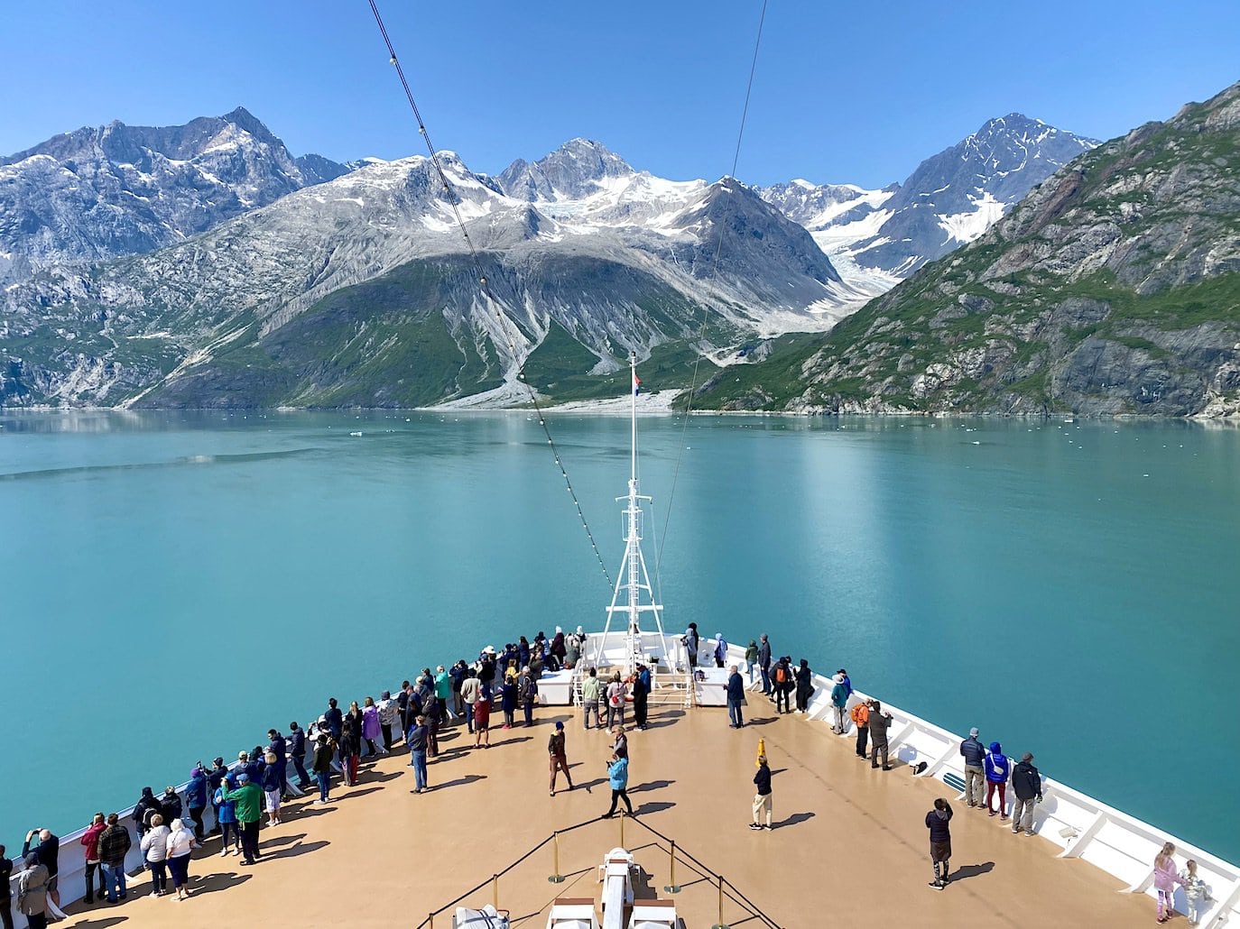 Glacier viewing Noordam's bow open for passengers