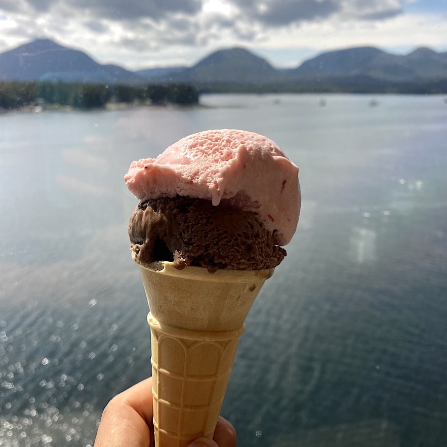 Ice-cream dessert Bunny had ice-cream every day