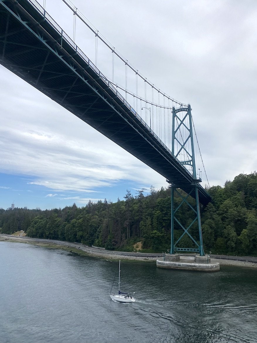Lions Gate Bridge Sailing out of Vancouver