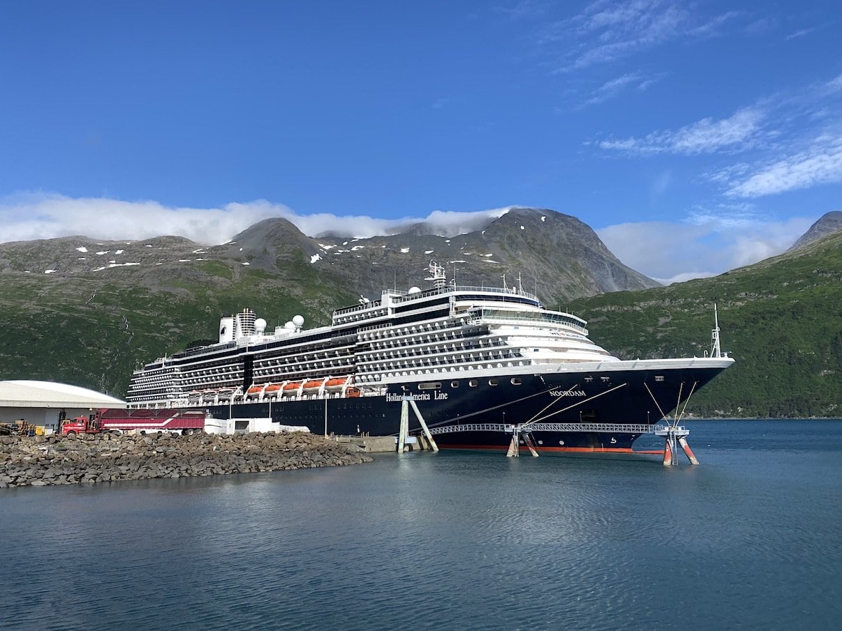 Noordam in Whittier End of cruise