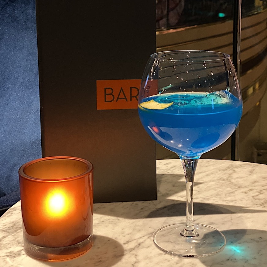 Special cocktail Glacier ice cocktail