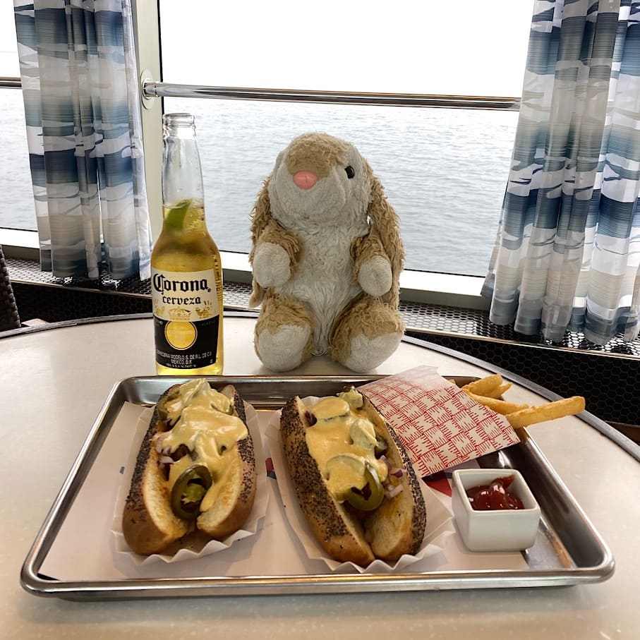 Vegetarian hot dogs Bunny at Dive-In