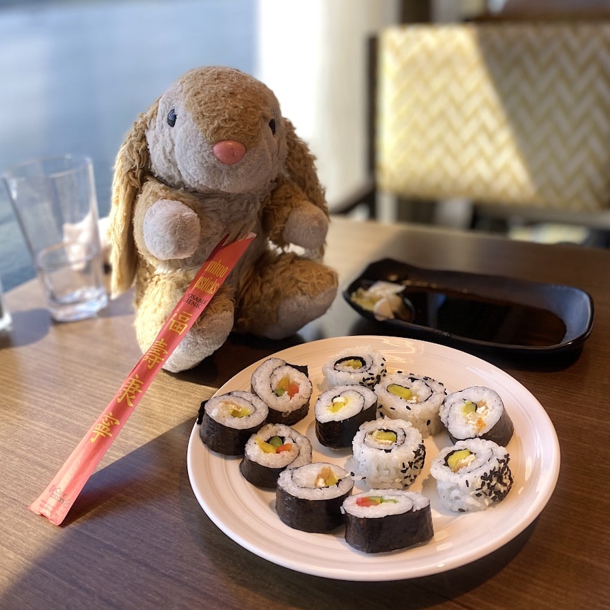 Vegetarian sushi Sushi from the buffet