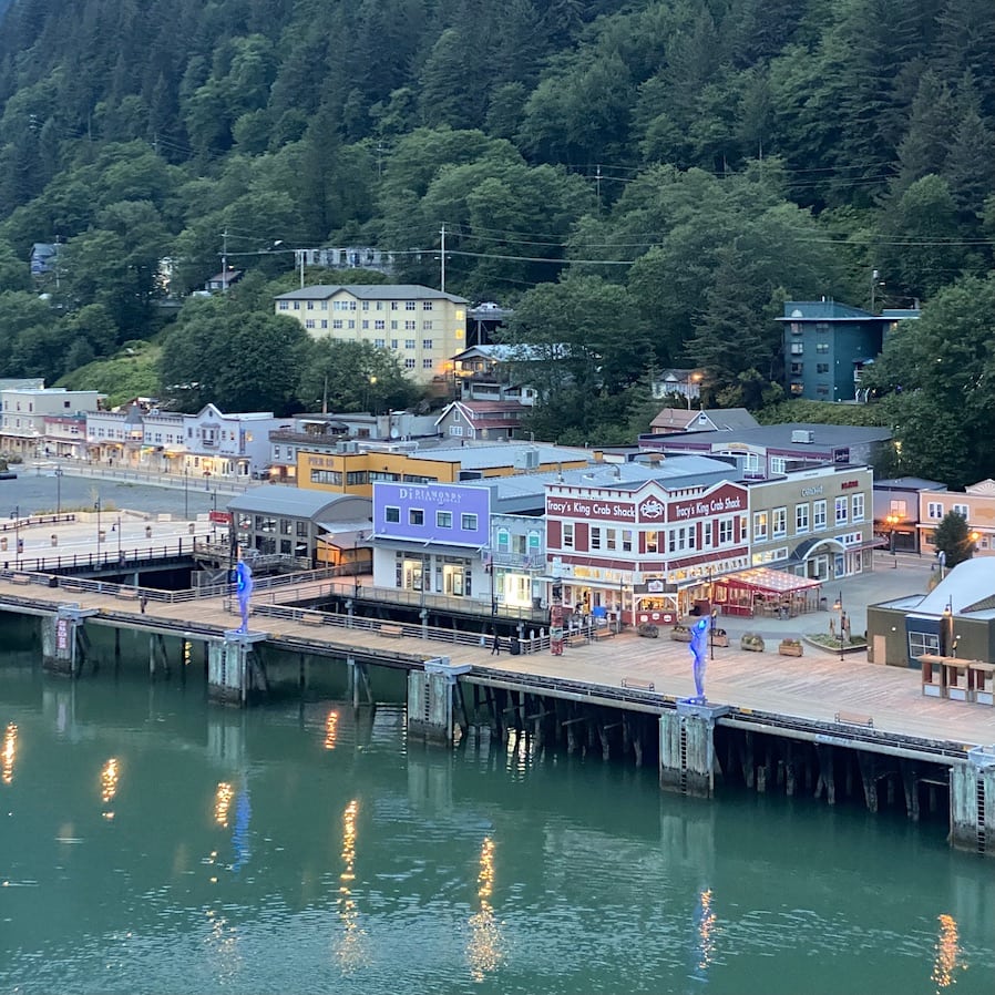 Leaving Juneau Juneau at night
