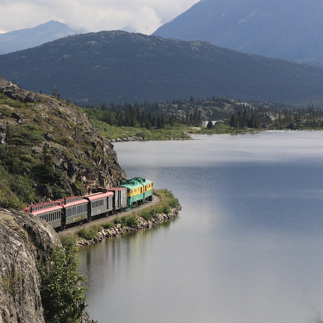 The famous train White Pass & Yukon Route Railway