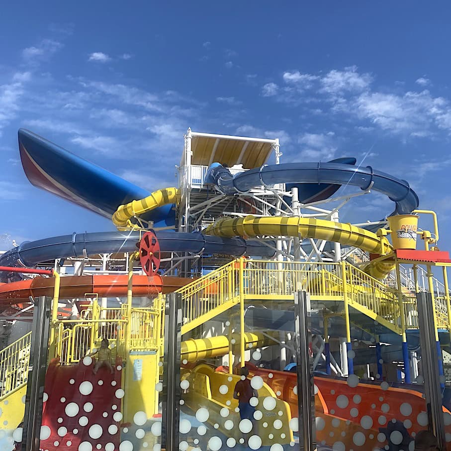 Water slides Fun at sea