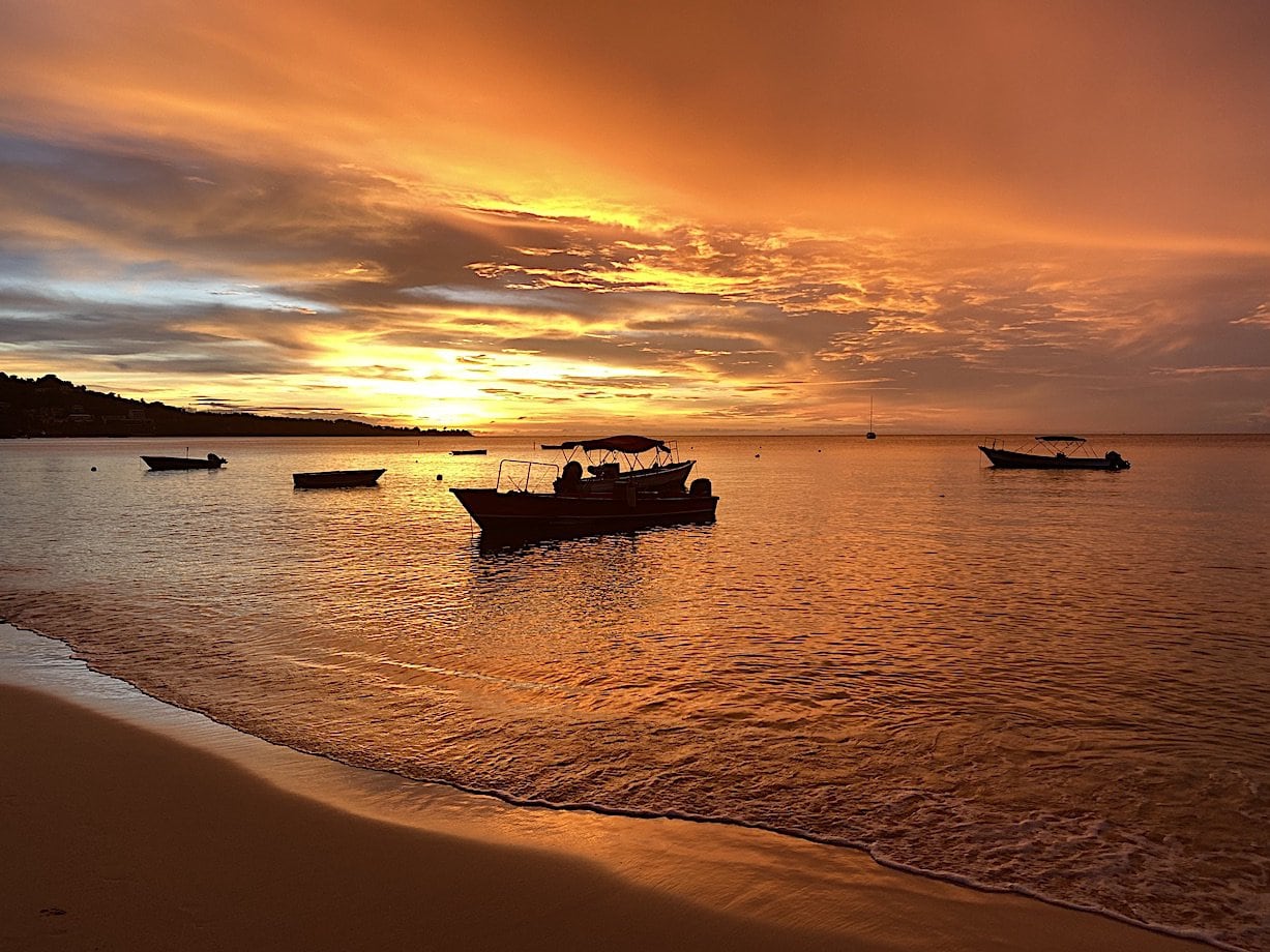 Grand Anse sunset Grenada sunset