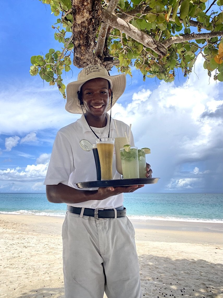 Great service Drinks on the beach