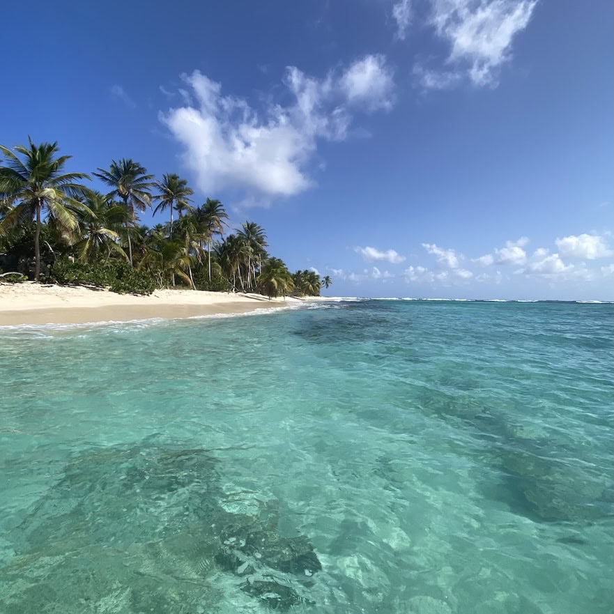 Turquoise water Sandy Island, Grenada