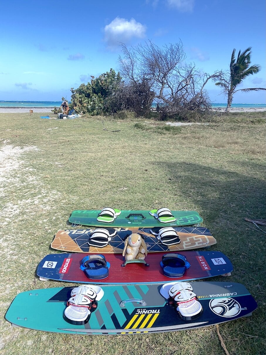 Kite boarder Kite boarding in Carriacou