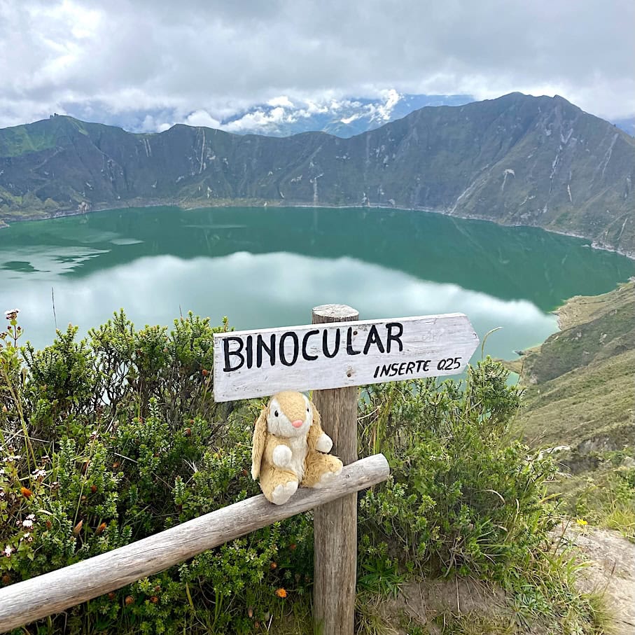 Hiking in Ecuador At Quilotoa lake